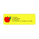 Search for red apple return address labels Green