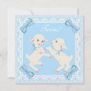 Search for lamb baby boy shower invitations Blue