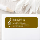 Search for music notes return address labels Musician