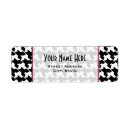 Search for houndstooth return address labels Black and white