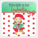 Search for elf name christmas stickers Red