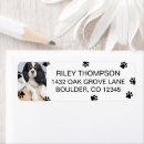 Search for dog paw print return address labels Black and white