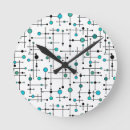 Search for aqua blue clocks Mid century