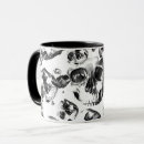 Search for black and white skull mugs Halloween