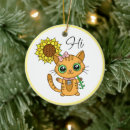 Search for orange cat christmas tree decorations Kawaii
