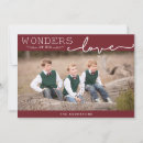 Search for wonders of his love christmas cards Typography