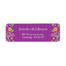 Search for floral swirl return address labels Purple