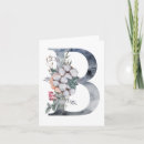 Search for monogram b cards Watercolor