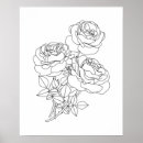 Search for rose drawing posters Simple