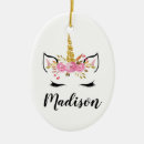 Search for unicorns christmas tree decorations For kids