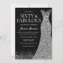 Search for black and silver 60th invitations Glitter