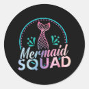 Search for mermaid round stickers Water