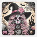Search for spooky skull stickers Witch
