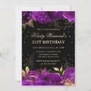 Search for gold border birthday invitations Flowers