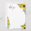 Search for sunflower wedding thank you cards Typography