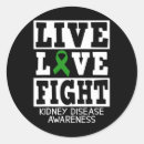 Search for green awareness ribbon stickers Fight