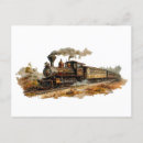 Search for vintage steam train postcards Illustration
