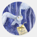 Search for watercolor owl stickers Snow