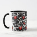 Search for red white damask mugs For her