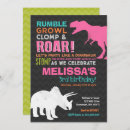 Search for girl reptile birthday invitations Dinosaur party