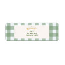 Search for plaid return address labels Gold