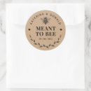 Search for bridal shower favor stickers Meant to bee