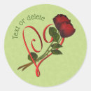 Search for red rose heart stickers Elegant