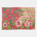 Search for coral pink tea towels Flowers