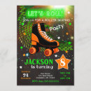 Search for neon roller skate birthday invitations Disco