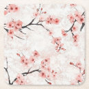 Search for cherry blossoms coasters White