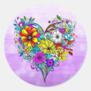 Search for floral valentine stickers Heart