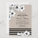 Search for anemone bridal shower invitations Black and white