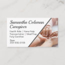Search for private caregiver business cards Elderly services
