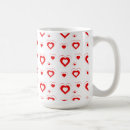 Search for white hearts pattern mugs Illustration