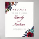 Search for floral welcome wedding signs Burgundy