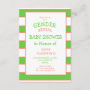 Search for green gender reveal invitations Boy