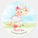 Search for sheep thank you stickers Baby shower