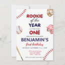 Search for rookie birthday invitations Cute