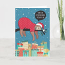 Search for funny sloth christmas cards Snow