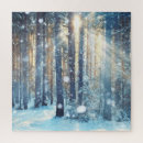 Search for winter scene puzzles Landscape