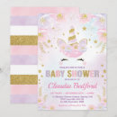 Search for floral unicorn invitations Pink and gold