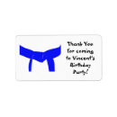 Search for art birthday party return address labels Taekwondo