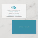 Search for emergency medical services business cards Ambulance