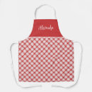 Search for red plaid aprons Gingham