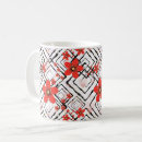 Search for red and white flowers mugs Black