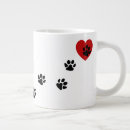 Search for paw prints on my heart mugs Cat