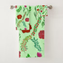Search for green leaves bath towels Floral