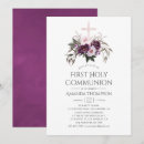 Search for peach first communion invitations Watercolor