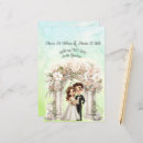 Search for bride and groom cartoon invitations Floral