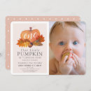 Search for pink pumpkin 1st birthday invitations Autumn leaves